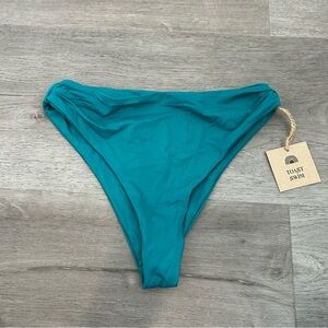NWT toast swim bikini bottoms high waisted blue turquoise size xs Womens